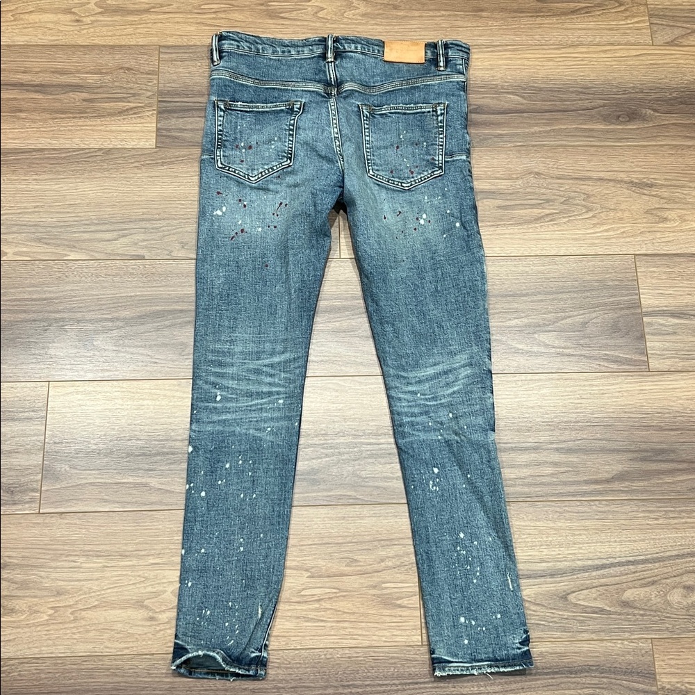 Purple Brand Style No. 0002 Button Fly Skinny Jean with Paint Splatter Size 31 - Picture 10 of 12